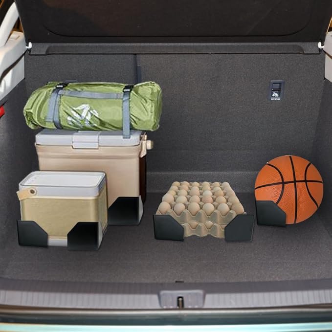 Car Trunk Organizer Blocks, 4 pack of Multipurpose Car Storage Organizer Blocks, Trunk Divider with Large Size Non-slide Bottom, Available to Wool Carpet (4.7'')