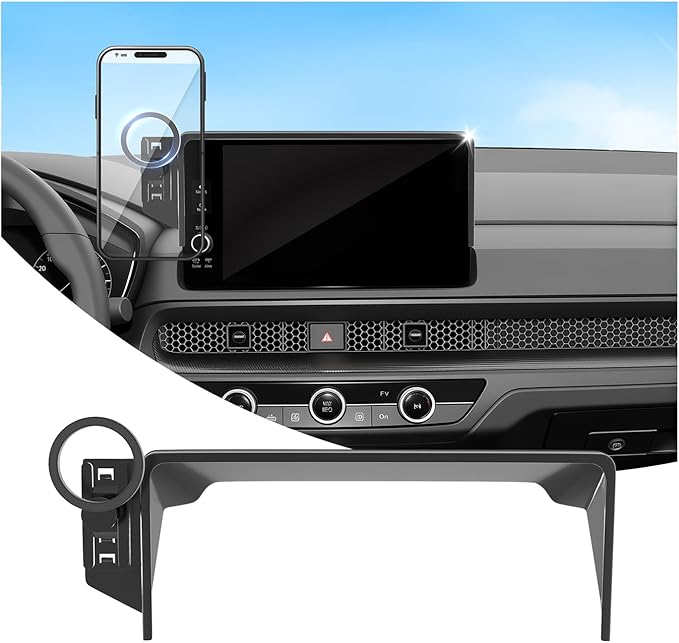 Car Phone Holder for 2023-2026 Honda CR-V & HR-V, MagSafe Compatible 360° Rotation, N52 Super Magnetic Navigation Screen Mount, Ultra-Light ABS for 7/9 Inch Screen Only