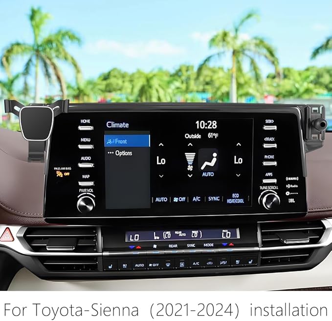 Car Phone Holder for Toyota Sienna 2021 2022 2023 2024 Auto Accessories Navigation Bracket Interior Screen Decoration Dash Board Mobile Cell Phone Mount case【Not fit Sienna 2025】