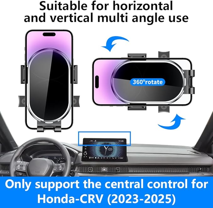 Car Phone Holder for Honda CRV CR-V 2023 2024 2025 2026 LX EX EX-L Sport Touring Auto Accessories Navigation Screen Bracket Interior Decoration Dashboard Cell Mobile Phone Mount Holders case Accessory