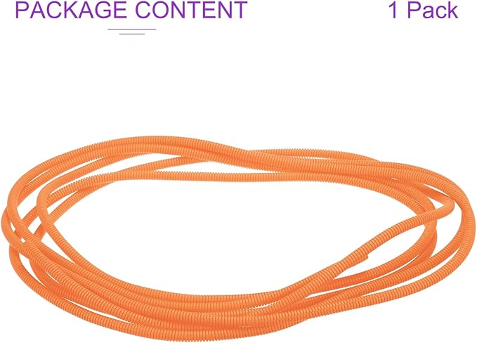 DMiotech 10ft Wire Loom Split Tubing 1/4 Inch(6.4mm) ID, Cord Protectors from Pet Flexible Conduit Cable Management for Office Home Garden, Orange