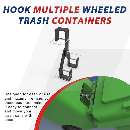 ELITEWILL Wheeled Trash Can Couplers to Hook Multiple Wheeled Trash Containers