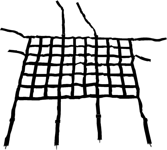 Car Front Rear Partition Barrier Net Replacement for Wrangler JK JL Unlimited 2007-2023 Gladiator JT Truck 2 Door 4 Door Pet Safe Drive (Black)