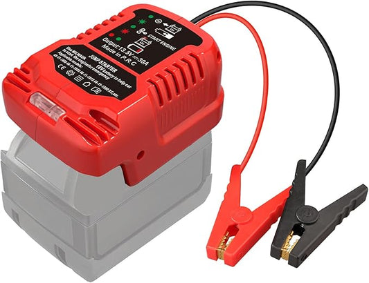 Jump Starter Adapter for Milwaukee M18 Battery, 12V Portable Car Jump Cables, Automotive Booster Cable Adapter, Jump Starting Dead or Weak Batteries, Engine up to 3.5 Liters (NO Battery)