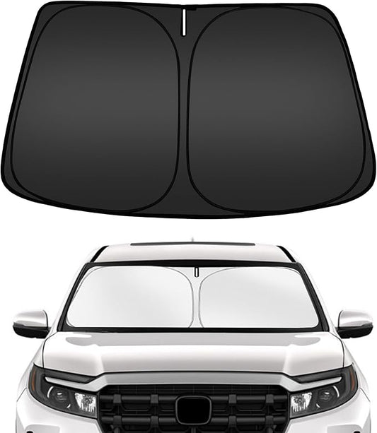 ARISMOTOR Windshield Sun Shade for Honda Ridgeline 2017-2025 2026, Custom Fit Foldable Front Window Sunshade Sun Visor Protector, Block UV Rays Keep Your Car Cooler