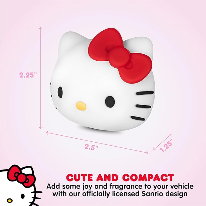 Sanrio Hello Kitty Car Trunk Organizer, Steering Wheel Cover, Air Freshener & Refill – Cute, Collapsible, Heavy-Duty Storage & Car Accessories for Groceries, Tools, Travel – 12.5"L x 12.5"W x 9"H