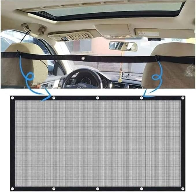 Car Dog Barrier Net for Kia Sorento 2021-2024 2025, Pet Transportation Divider Mesh Stretchable Backseat Protection Fence Adjustable Obstacle Safe Driving