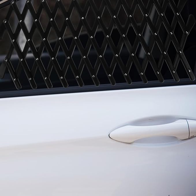 Milisten Adjustable Retractable Car Dog Fence Window Guard Pet Safety Barrier for Vehicle Travel Fits Various Car Window Sizes Prevents Dogs from Jumping Out