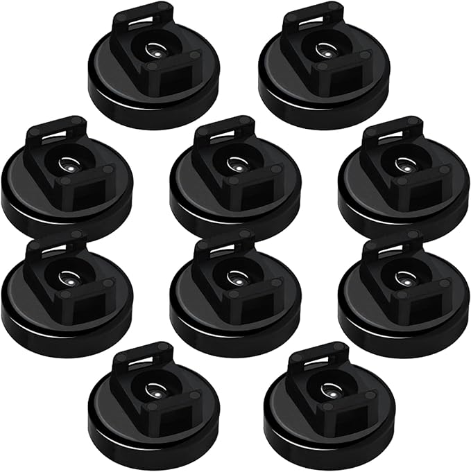 Magnet Zip Tie Mount Magnetic Zip Ties Mount Holder Strong 1-Second Magnetic Snap Installation Heavy-Duty Cable Tie Mounts for Car Boat Workshop Home Office (10pcs, D20 0.78IN)