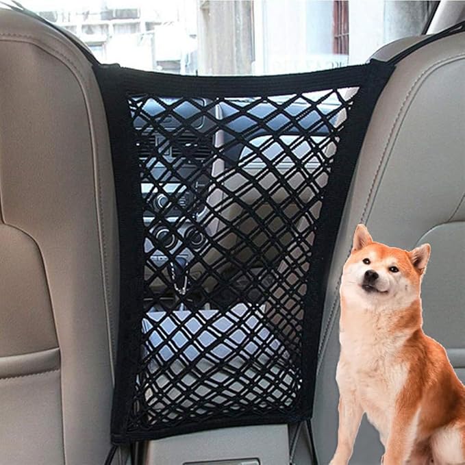 Dog Car Barrier for Toyota Tacoma 1968-2025 N80,Vehicle Pet Barrier Backseat Mesh Dog Car Divider Net,Pet Car Back Seat Barrier Net,Safety Travel Accessories