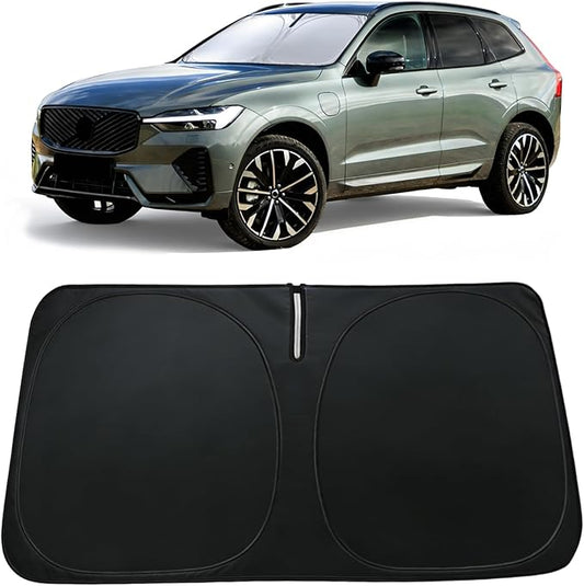 Windshield Sun Shade for 2018-2026 Volvo XC60 - Car Front Window Sunshade & Heat Shield Accessories | 240T Sun Visor Protector Blocks UV Rays
