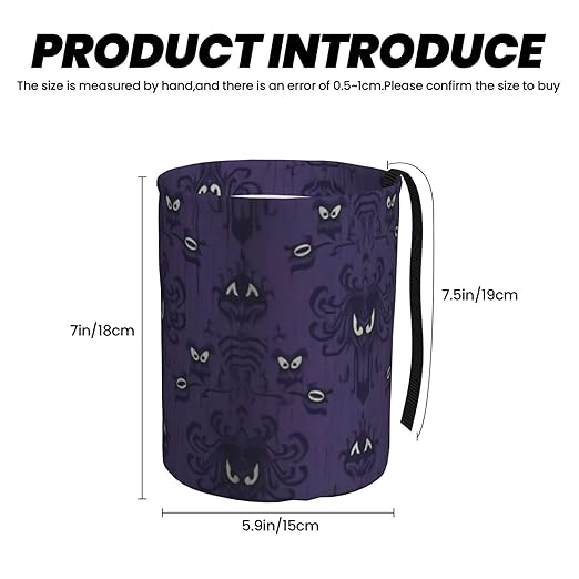 Haunted Mansion Car Trash Can Leak Proof Hanging Waterproof Garbage Can Multipurpose Trash Bin for Car SUV Front Seat Headrest Collapsible and Portable Storage Pocket