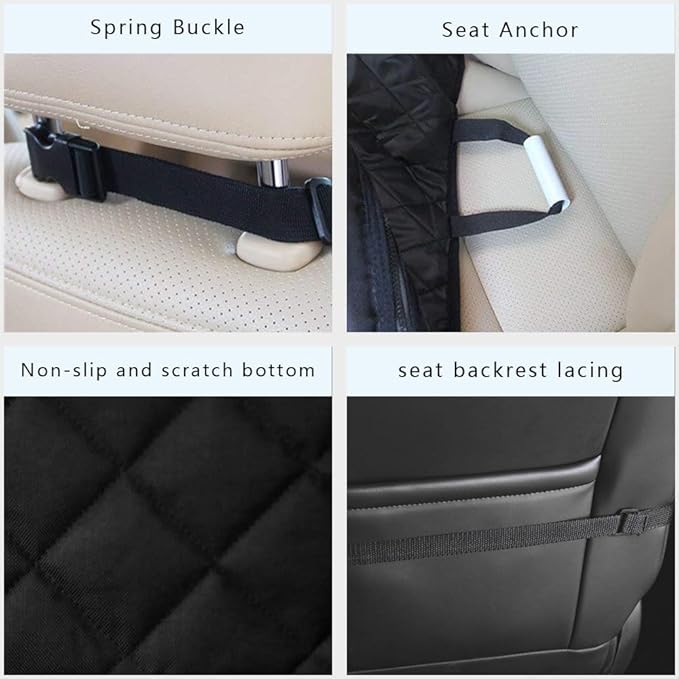 Waterproof Front Seat Car Cover, Pet Front Cover for Cars, Scratch Proof & Nonslip Seat Pet Cover, Dog Car Seat Cover with Seat Belt Fits Most Cars, Suvs