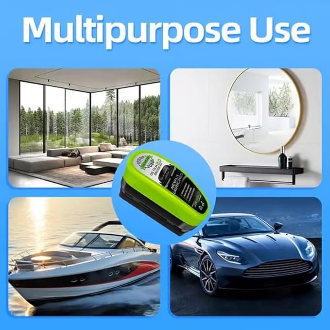 2026 Upgrade Clear Vision Windshield Cleaner, Clear Vision Glass Cleaner, Reusable Oil Film Cleaning Brush for Car Windows, Crystal-Clear View in Any Weather, Prevents Rain and Fog (1, 2.0 Green)