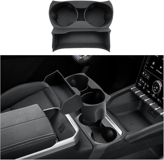 ECOZEN 2026 Terrain Center Console Organizer - Integrated Molding Silicone Cup Holder Insert + Center Console Organizer for 2025-2026 Terrain(Elevation/AT4/Denali) Accessories - Anti-Scratch