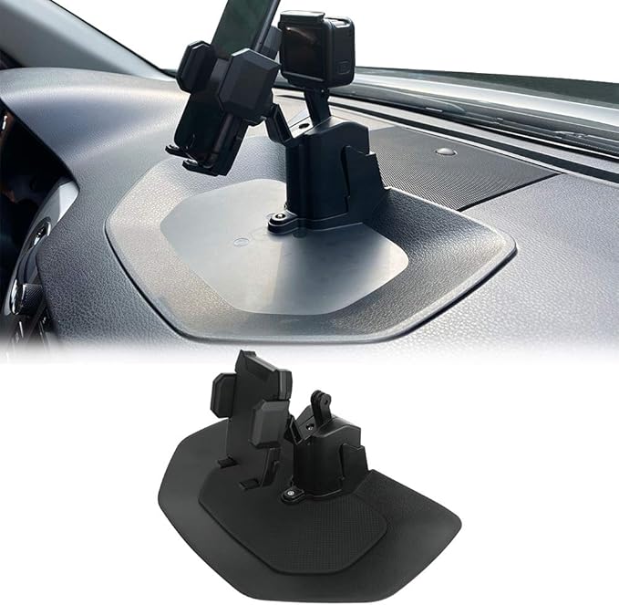 D-Lumina Dash Multi-Mount Phone Holder - Compatible with 2014 2015 2016 2017 2018 2019 2020 2021 Toyota Tundra - Dashboard Instrument Table Organizer Storage Tray, ABS Black