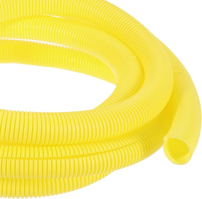 DMiotech 10ft Wire Loom Split Tubing 1/4 Inch(6.5 Mm) ID, Cord Protectors from Pet Flexible Conduit Cable Management for Office, Home, Garden, Yellow