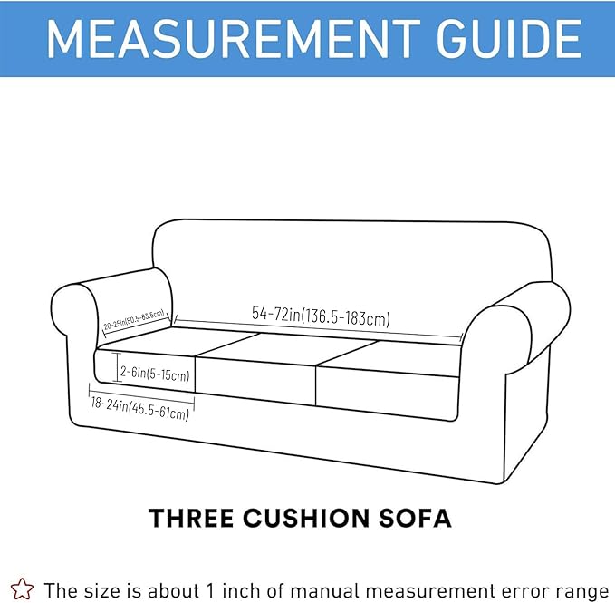 hyha Waterproof Couch Cushion Covers for Pets, Non Slip Sofa Seat Cover for Dogs Washable, Soft Thick Stretch Jacquard Fabric, Sofa Slipcovers with Elastic Bottom (3 Pieces, Chocolate)