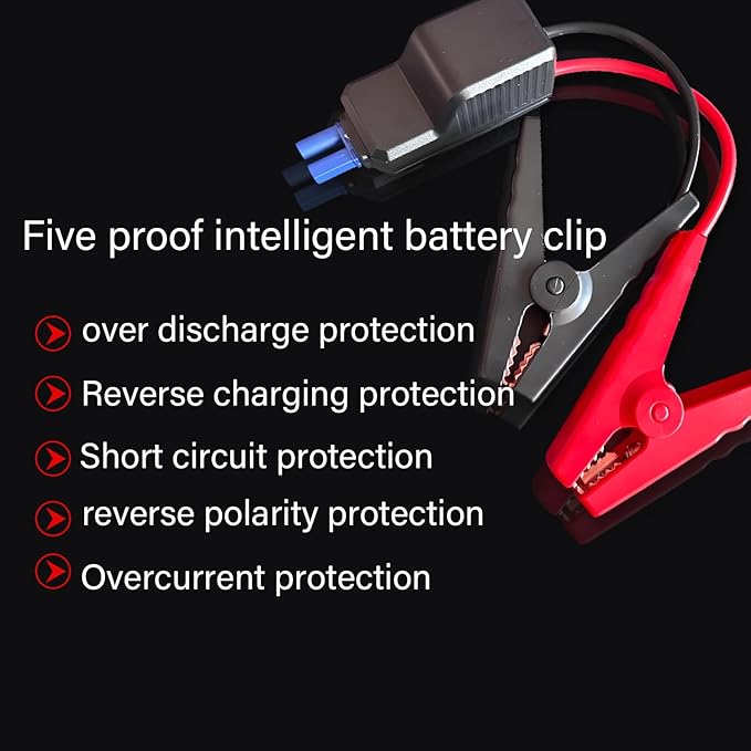 10AWG EC5 Jump Starter Cable with Battery Clamps,Smart Alligator Clip Clamp to EC5 Jump Starter Replacement Cables Emergency Car Jump Starter Booster for Vehicle, SUV, Truck, RV.