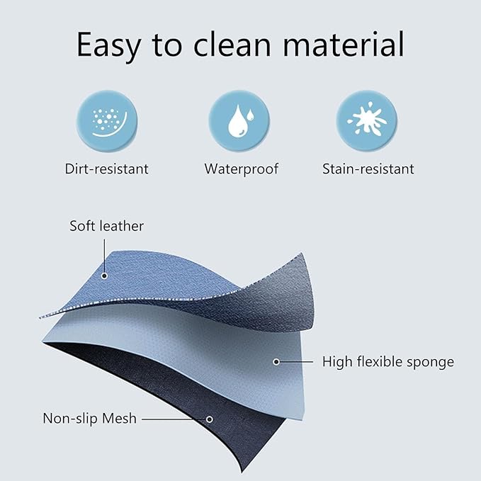 TOPABYTE Seat Back Kick Protector for Tesla Model Y Model 3 Model S Model X Leather Backseat Mats for Kids Wear-Resistant Back Seat Cover with Extra Organizer Pocket 2 PCS -Black