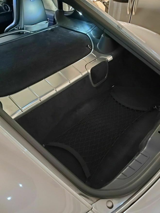 Trunk Organizer Cargo Net for Porsche Cayman 2006–2023 – Floor Style Cargo Net for Coupe - Premium Mesh Car Trunk Organizer Vehicle Carrier Storage – Compatible with Cayman