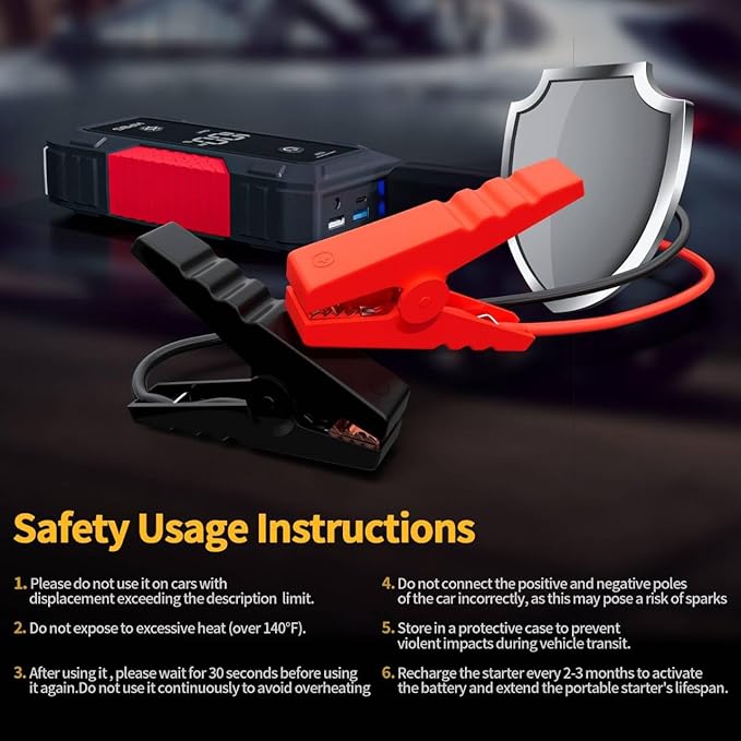 H50 Jump Starter - 5000A Jump Starter Battery Pack for Up to 10.0L Gas and 8.0L Diesel Engines, 12V Car Battery Jumper Starter Portable with 3.0" LCD Display, Jump Box
