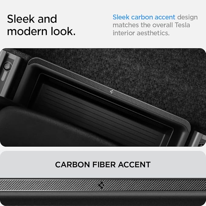 Spigen Under Seat Storage Box Organizer for All Tesla Model Y (2020-2026) [Model Y 2025/26 Juniper: Only rear of front row seats]