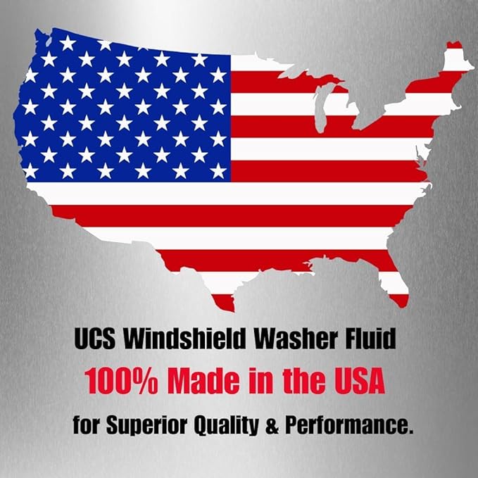 UCS All-Season Windshield Washer Fluid -27F Winter Protection – 2-in-1 Bug Remover – Streak-Free Formula – 2 Pack (2 Gallons Total)
