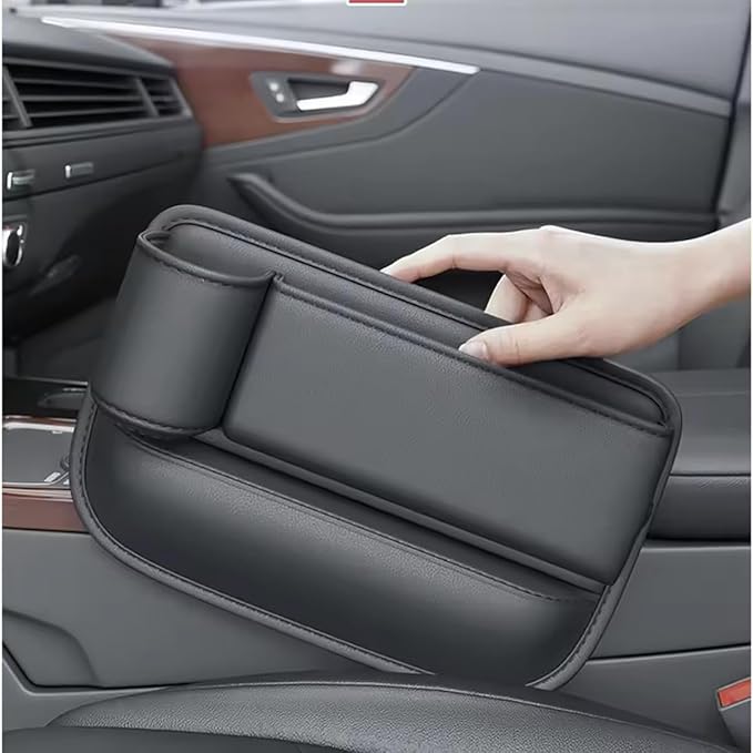 Car Seat Gap Filler Organizer for Jeep Grand Cherokee L(WL) 2021-2025, Multifunctional Leather Seat Gap Storage Box for Phone,Keys,Sunglasses