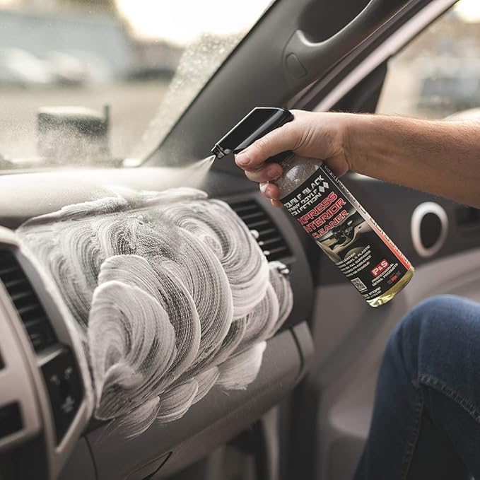 P & S PROFESSIONAL DETAIL PRODUCTS - Xpress Interior Cleaner - All-in-One Solution for Removing Traffic Marks, Dirt, Grease, Oil; Works on Leather, Vinyl, Plastic; Fresh Scent; 1 Gallon & 1 Quart