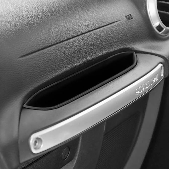 RESTBONE Compatible with Wrangler Accessories 2011-2018 Jeep Wrangler JK JKU Car 2 4 Door Passenger Storage Tray Organizer Grab Handle Accessory Box