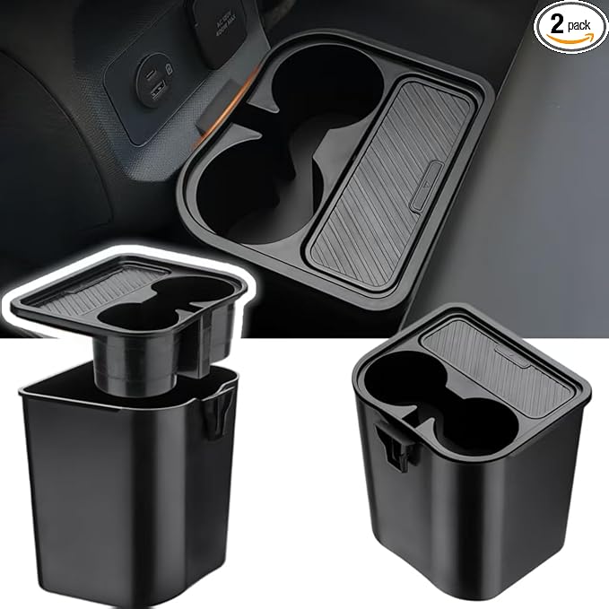 Cup Holder Trash Can for Ford Maverick Accessories - 2022-2025 Multi-Function Garbage Cans with Extra Rear Storage Box & Easy Removal, Perfect Accessories for a Maverick!