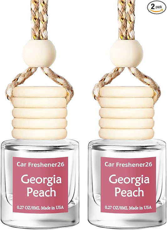 Hanging Car Air Freshener, Long Lasting Essential Oil Diffuser, Non-Toxic New Car Scent, Cute Car Fresheners for Women, 2 Pack Made in USA