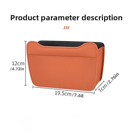 Car Leather Trash Can for Seat Back, Hanging Garbage Bin, Waterproof Foldable Stroage Organizer for Car, Multipurpose Interior Accessories for SUV Truck RV Camping (Black Chair Back Clip)