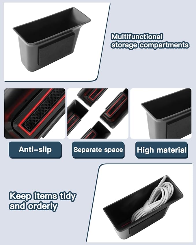 Ruiya 2020-2025 2026 Escape Door Storage Box for 2026 Ford Escape Accessories ABS Material Secondary Door Side Storage Box Compatible with 2020-2024 2025 2026 Ford Escape(4Packs)