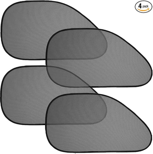 VaygWay Baby Window Sun Shade- Car Accessories Side Sun Visor- Kids Pets Seat Sun Glare UV Rays Protection (4 Pack Side Window Sunshade)