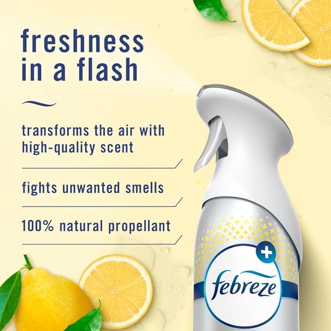 Febreze Air Freshener Spray, Odor-Fighting Room Spray, Heavy Duty Bundle, Heavy Duty Kitchen, Heavy Duty Crisp Clean, Musty Odor Fighter Scent Mix, 8.8oz, 3 Count