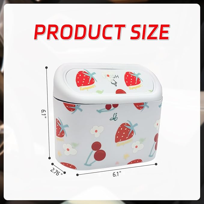 Mini Car Trash Bin with Lid – Automotive Garbage Can with 45 Trash Bags, Waterproof & Leakproof Vehicle Interior Waste Box for Car, Office, Home (Leopard-Print)