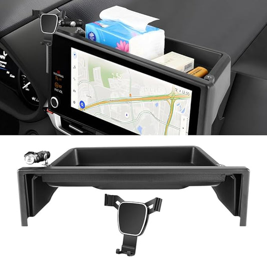 Car Phone Holder Center Console Organizer For Toyota Sienna 2025 2026【12.3-inch Screen，Not Fit LE 8-inch Screen】 Auto Accessories Navigation Bracket Interior Decoration Screen Mobile Cell Mount case