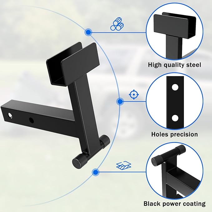 2" Trash Can Hauler Grabber Hitch Reciever, Garbage Hauling Towing Hitch Attachment,Trash Tow Truck Grab Hook Receiver Fit for Lawn Mower Garden Tractors