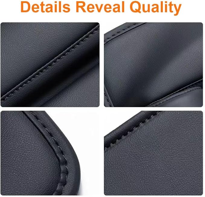 Car Leather Cup Holder Gap Bag for Mobile Phones Glasses Keys Cards Seat Gap Storage Box (2 Pack, Black)