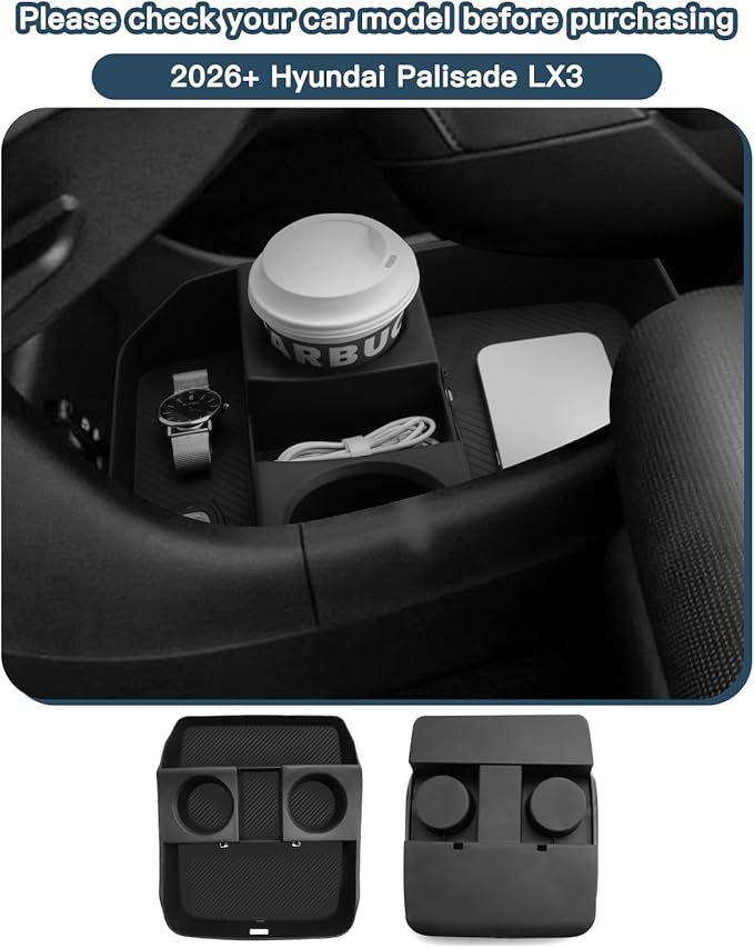 Ruiya 2026 Palisade Lower Console Organizer for 2026 Hyundai Palisade Accessories ABS Material Under Console Organizer Compatible with 2026 Hyundai Palisade Calligraphy/Limited/XRT Pro/SEL
