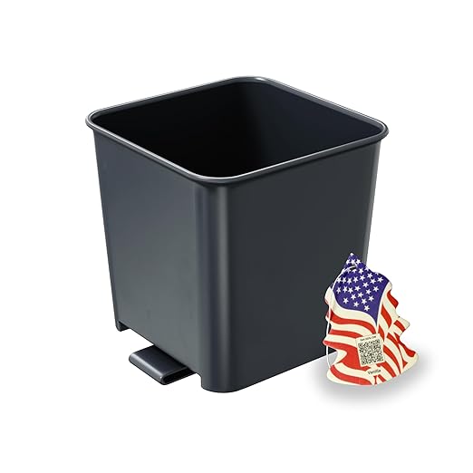 Car Trash Can Waterproof Vehicle Garbage Bin, Leakproof Anti Slip Floor Mat Clip Trash Bag Holder for Car, Truck, SUV, Van Portable Auto Trash Container with Stability Clips (Gray, Small)