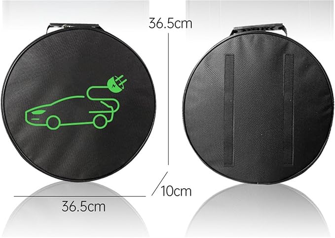 Portable EV Charger Storage Bag, Waterproof Oxford Fabric Organizer for Electric Vehicle Charging Cable, Holds 10 Meter Cord(Circular thickening)