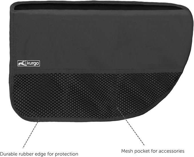 Kurgo Rover Car Door Guard - Interior Scratch Blocker - Paw Scratch Barrier - Waterproof Door Shield - Durable Rufftex Edging - Car Guard - Universal Fit for Most Cars - Black