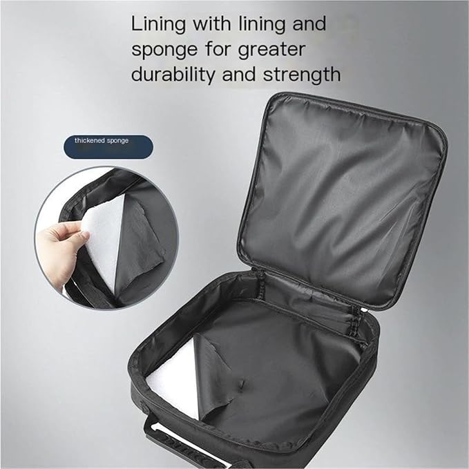 Portable EV Charger Storage Bag, Waterproof Oxford Fabric Organizer for Electric Vehicle Charging Cable, Holds 10 Meter Cord(Square)
