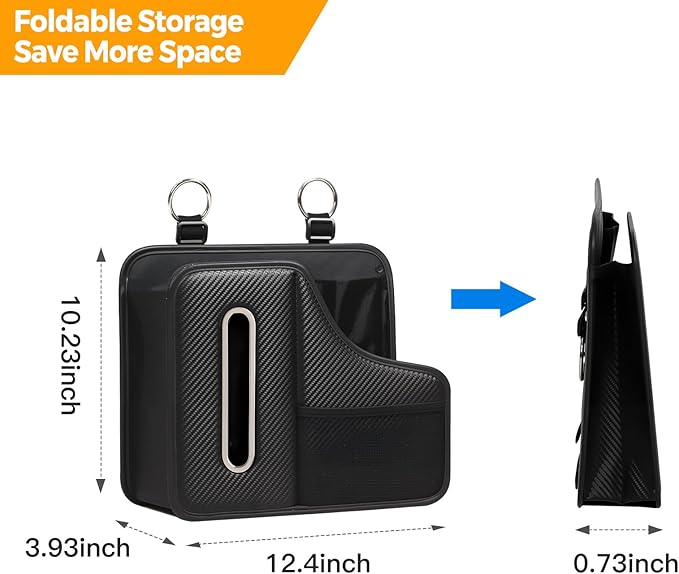 Car Tissue Holder,Back Seat Organizer with Cup Holder,Multifunctional Car Headrest Seat Back Storage,Large Tissue Box Cover Fit for 100-130 Regular Size Tissues(2pcs)