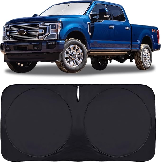 Sunshade for Ford F250 Windshield Sun Shade for Ford Super Duty F350 F450 F550 2008-2015 2016 F-450 F-550 2Door 4Door Pickup Truck Accessories Front Window Shield Windshield Cover Reflector Sun Visor