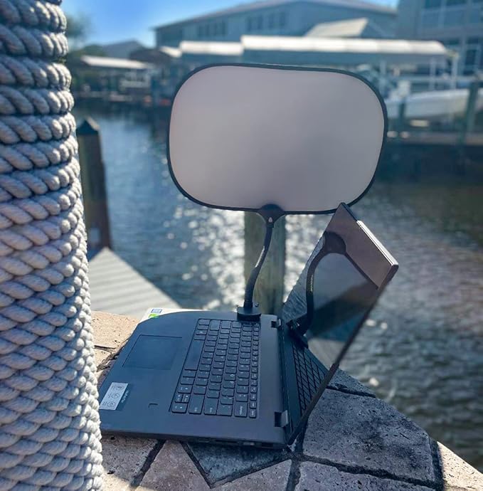 TopShade Laptop Sun Shade - Flexible, Adjustable, and Portable