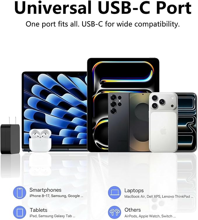 65W USB C Charger Compatible with Noco Boost X GBX45 GBX55 GBX75 GBX155, Air AX65 & Max GB250 GB251 GB500, Fast Charging Jump Starter Power Supply, Foldable and Portable Adapter for Laptop and Phone